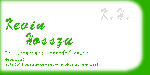 kevin hosszu business card